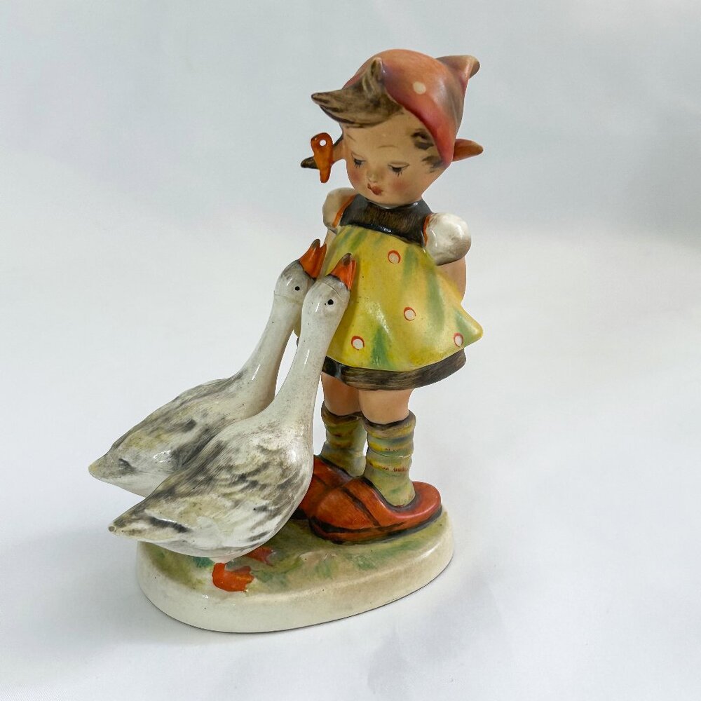 Goebel Hummel TMK2 Early 1950's Goose Girl Figurine, Early Mark Germany